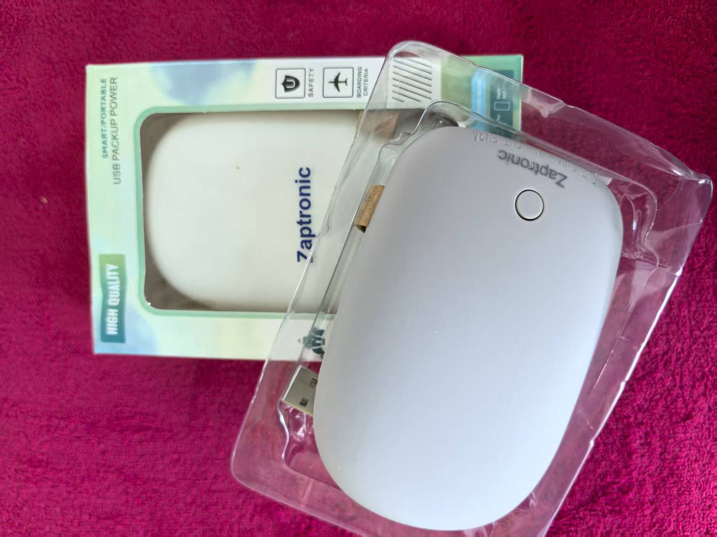 Zaptronic Portable Charger, USB C in&out High-Speed Charging Battery Pack, External Phone Powerbank Compatible with iPhone 16 15 14 13 12 Samsung S22 S21 Google iPad etc