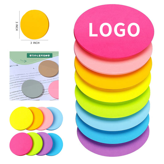 3 x 3 in 75 Sheets Round Sticky Notes image 0