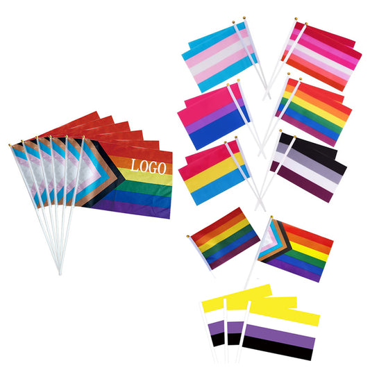 Small Rainbow Hand Flags image 0