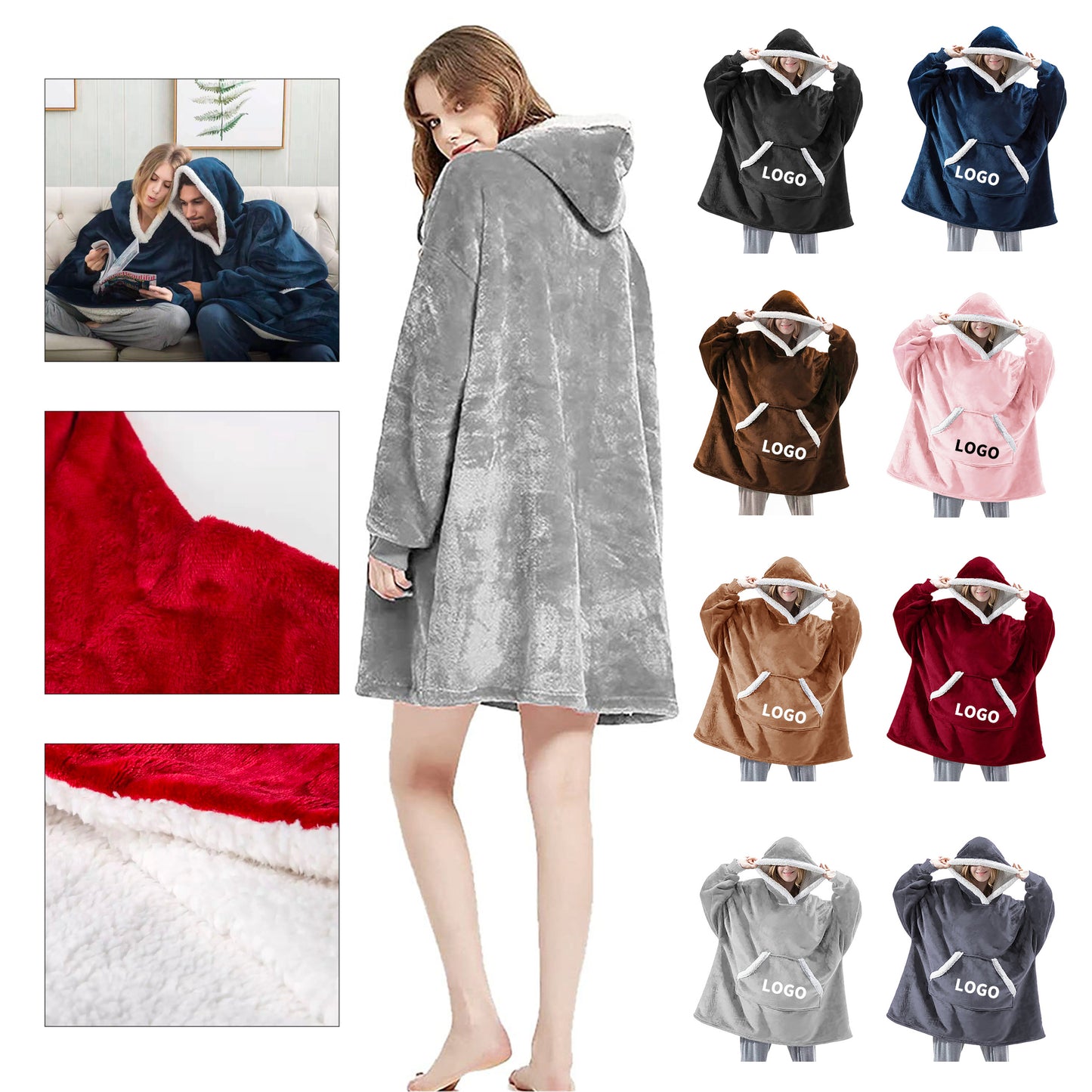 Cozy Oversized Hooded Blanket image 0