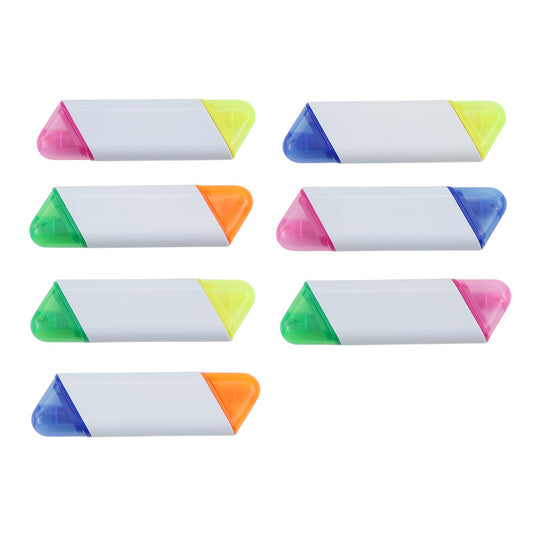 Double-Headed Two-Color Fluorescent Marker Pen image 1