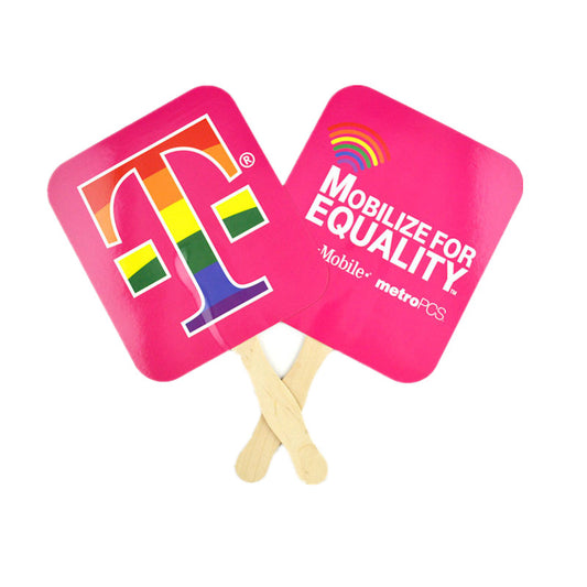 Round Glued Hand Fan image 0