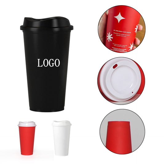16oz double decker coffee mug image 0
