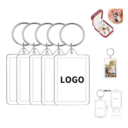 2 x 1.3 Inches Picture keychains Photo Frame Key Chain image 0