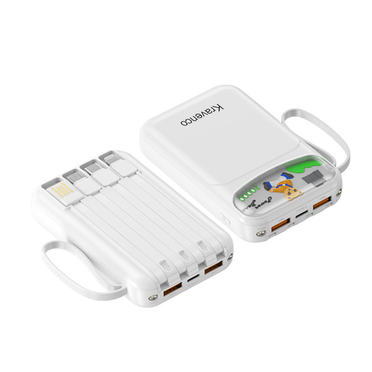 Kravenco Portable Charger, USB C in&out High-Speed Charging Battery Pack, External Phone Powerbank Compatible with iPhone 16 15 14 13 12 Samsung S22 S21 Google iPad etc image 2