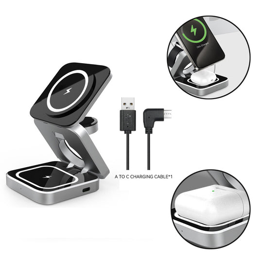 15W 3-in-1 Foldable Magnetic Portable Wireless image 0
