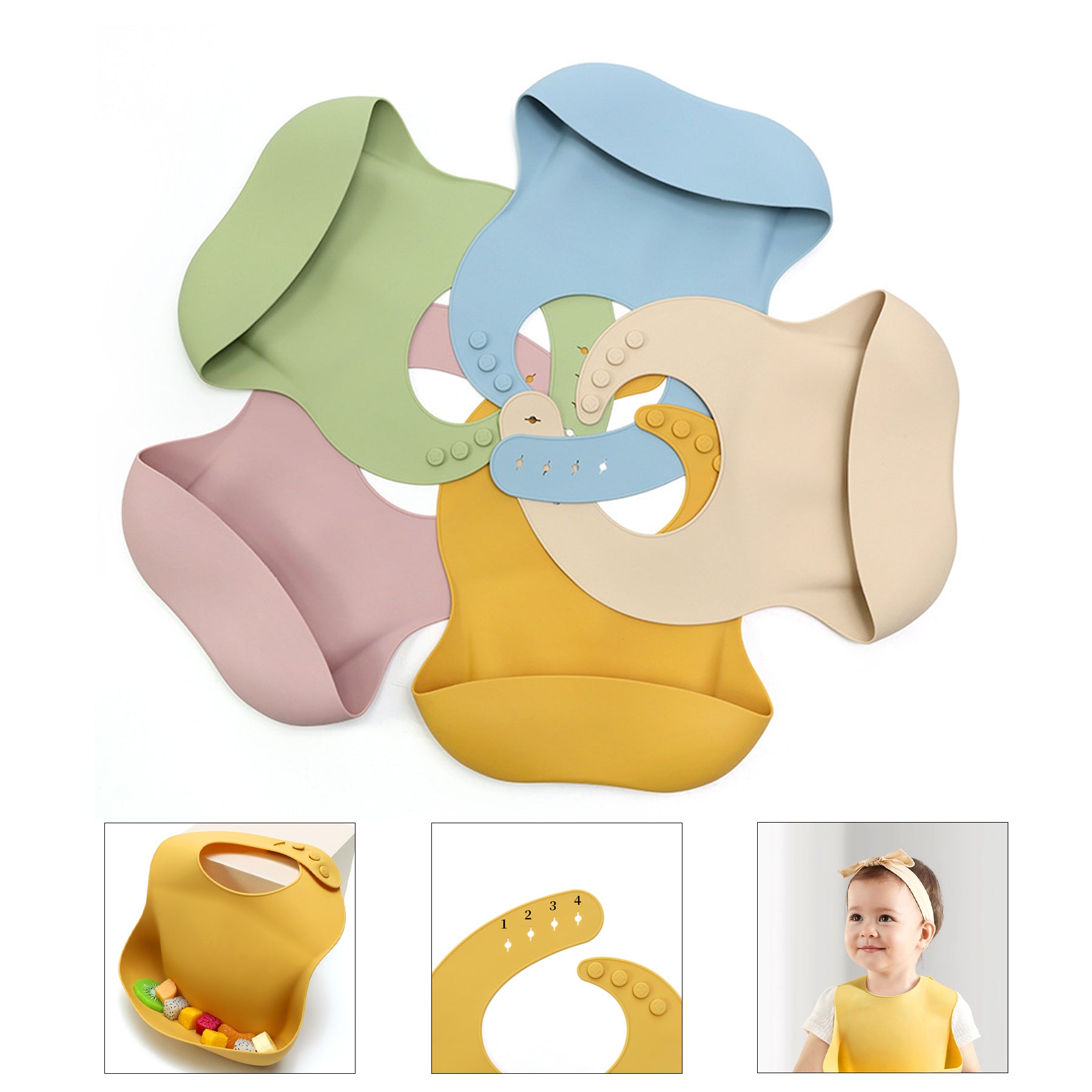 3D Silicone Baby Bibs image 2