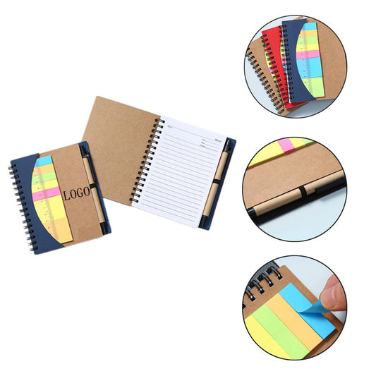 Ruler notebook with logo and pen image 0