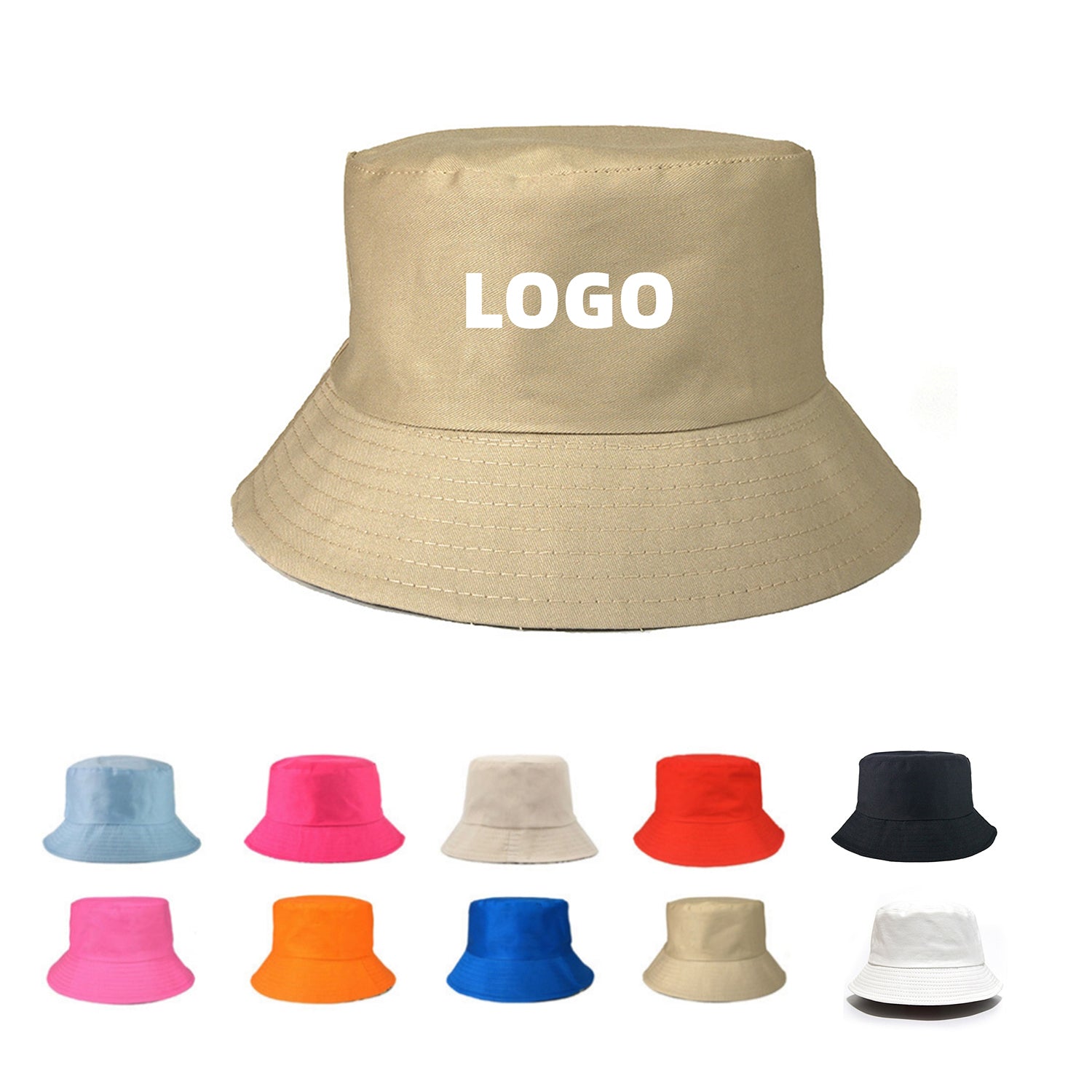Cotton Fisherman Bucket Sun Hat image 0