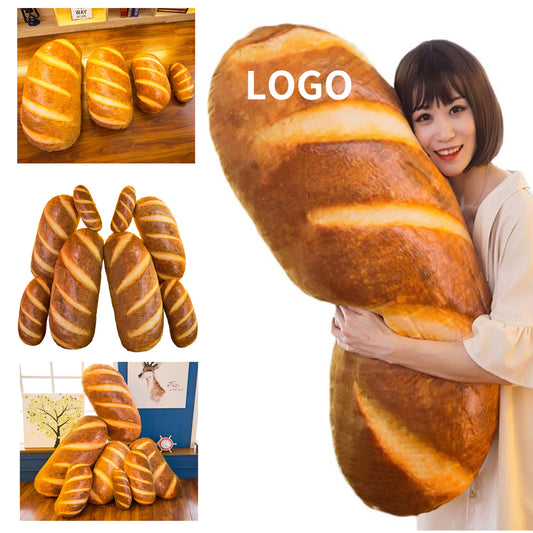 39.3" 3D Simulation Bread Plush Pillow image 0