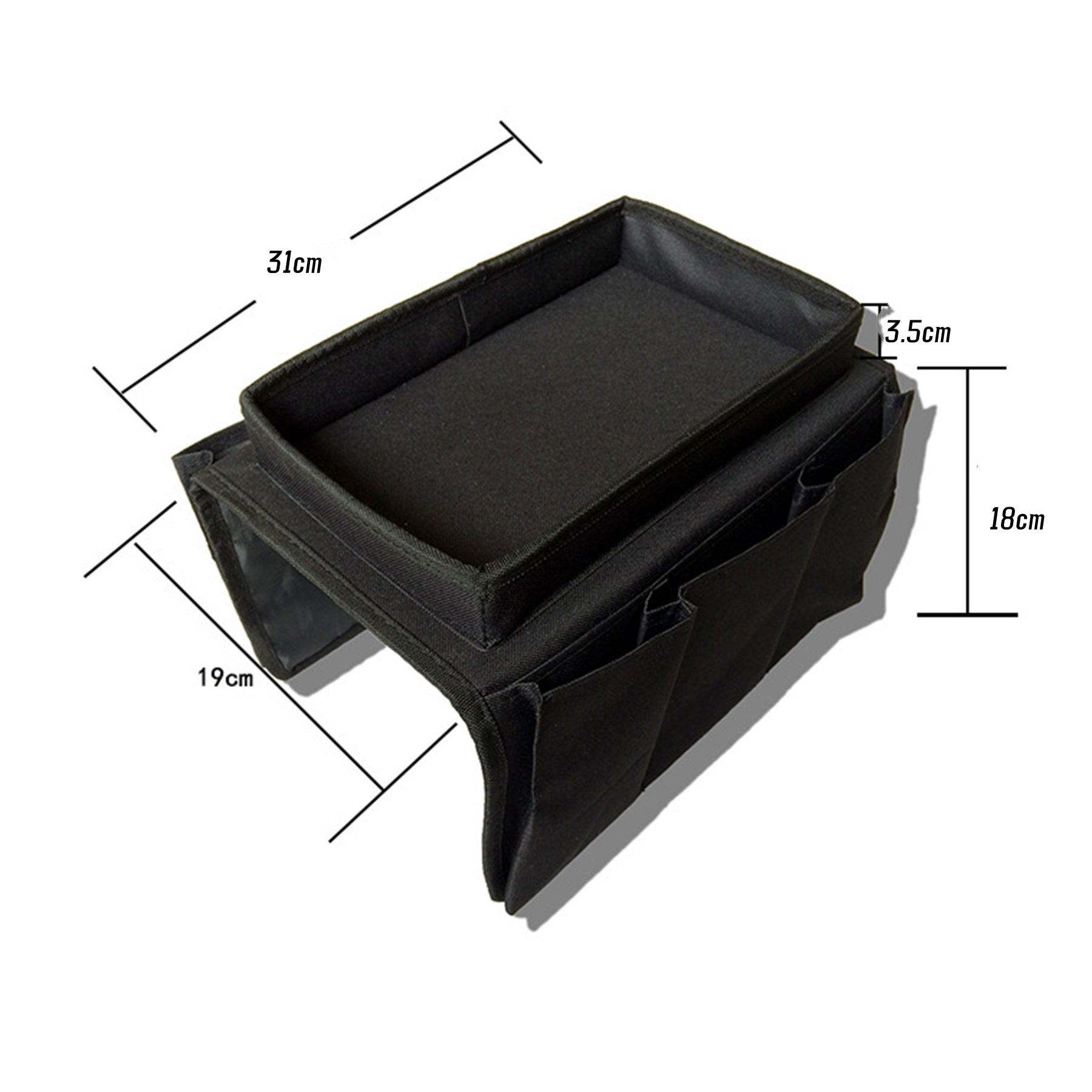 Sofa Armrest Organizer with Cup Holder Tray image 1