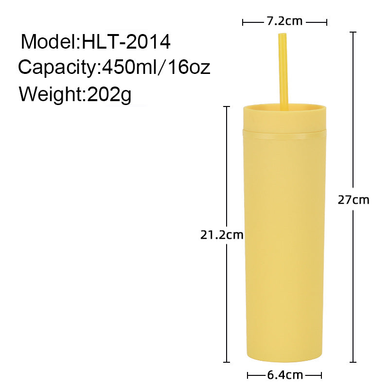 16OZ sealed straight straw cup image 1