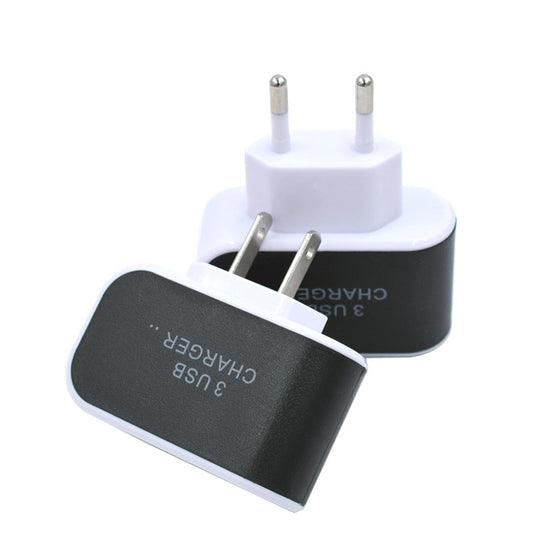 3 USB Luminous Mobile Phone Charging Head image 1