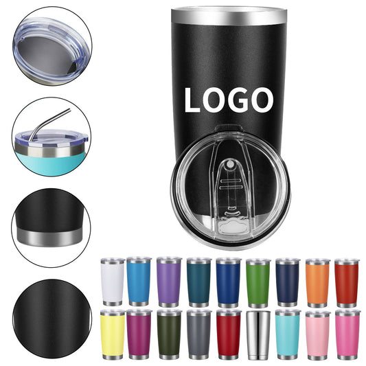 Stainless Steel Tumbler with Sliding Lid image 0