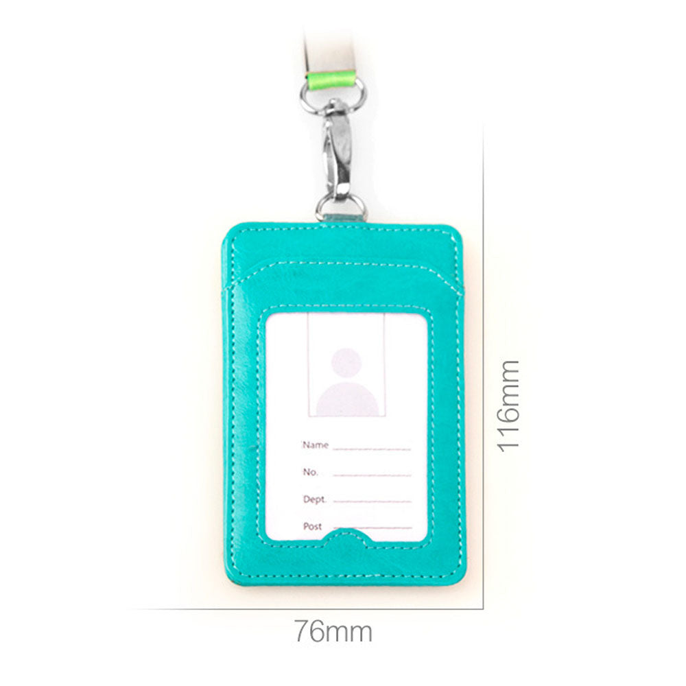 Lanyard w/ Leather Badge Holder image 1