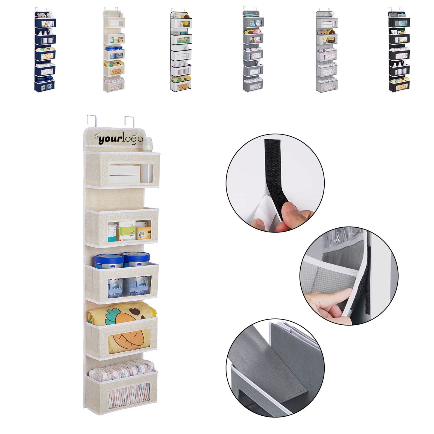 Versatile Over-the-Door Hanging Storage Organizer image 0