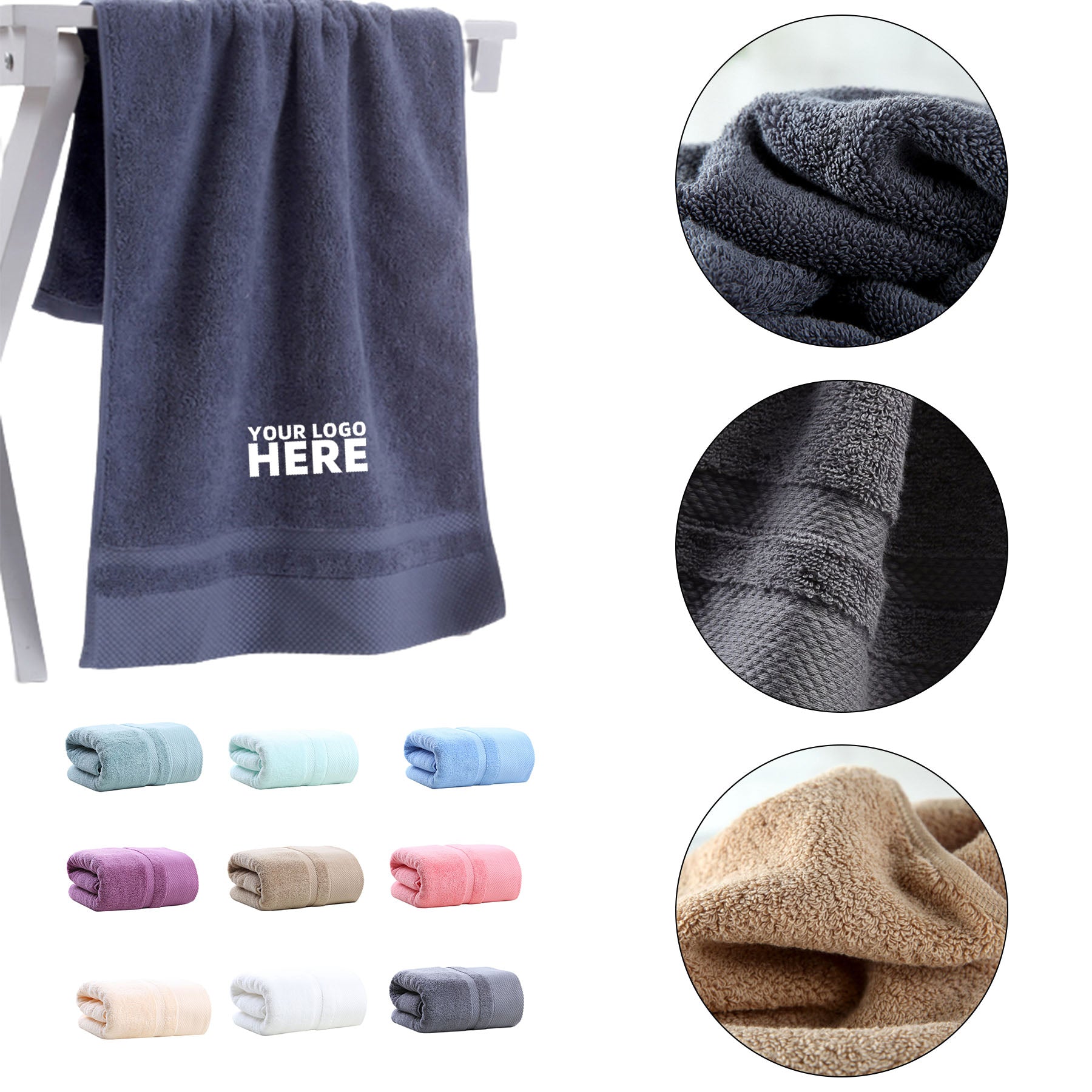 Customizable 100% Cotton Face Towels image 0