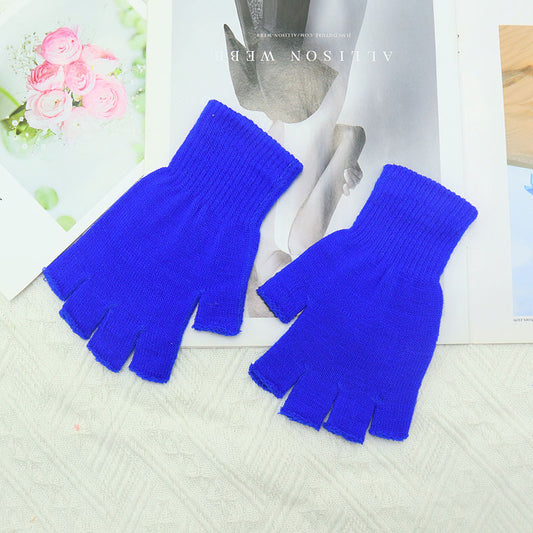 Boys And Girls Fingerless Gloves Winter Texting image 1