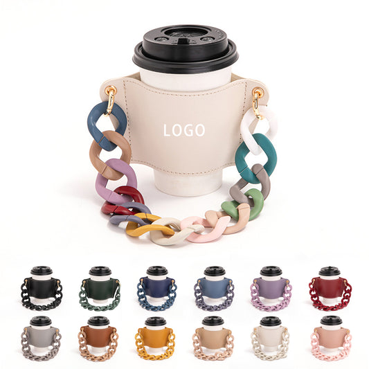 Cup Sleeve With Detachable PU Chain image 0
