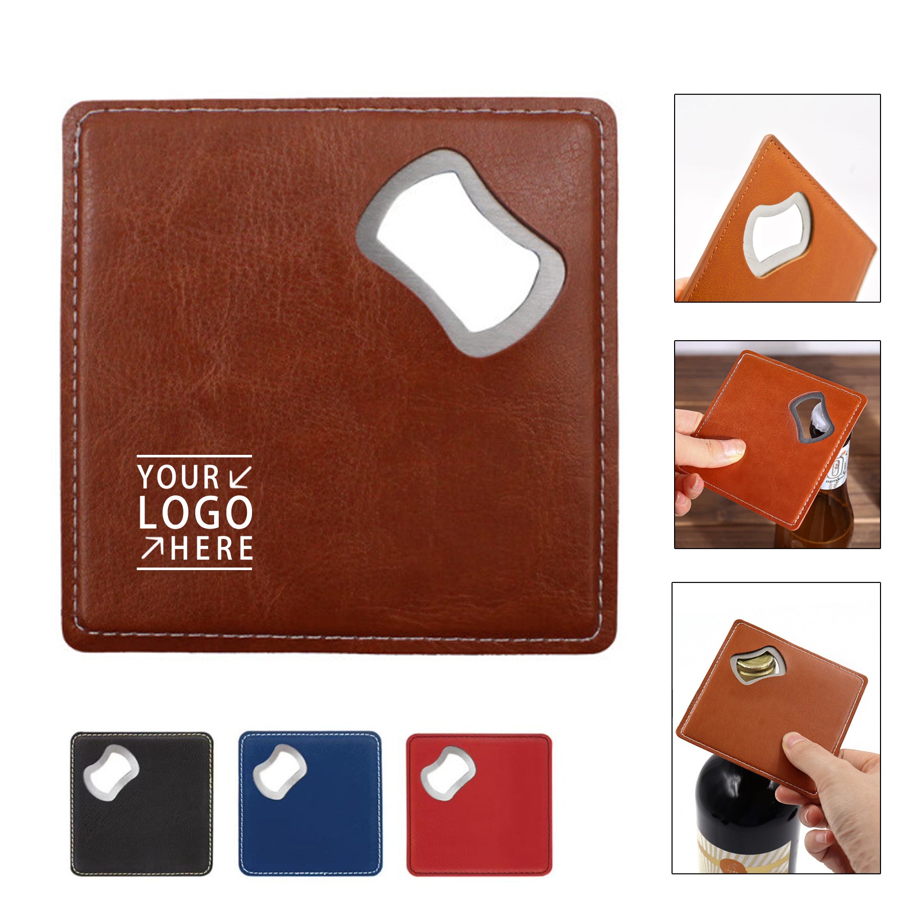Square Coaster Bottle Opener image 0