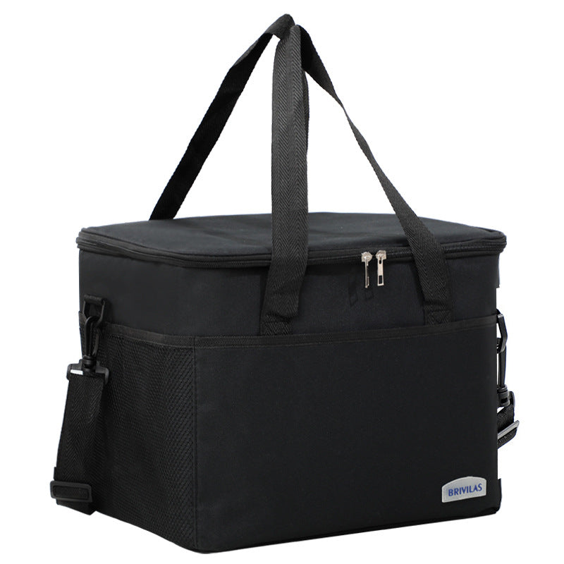 Top Zipper Insulated Lunch Bag with Mesh Pocket image 1
