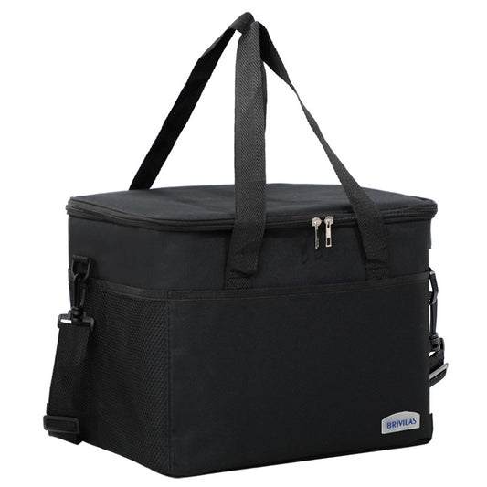 Top Zipper Insulated Lunch Bag with Mesh Pocket image 1