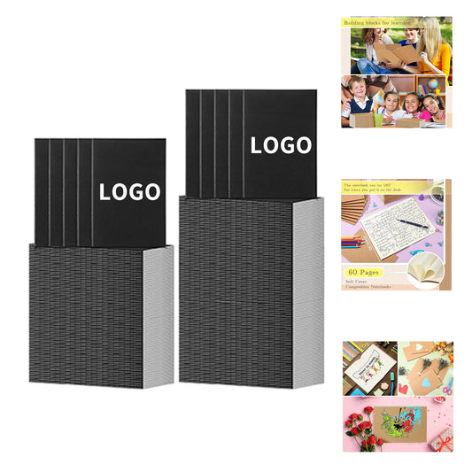 A5 Soft Cover Kraft Notebooks 60 Pages Ruled Lined Journals Notebooks image 1