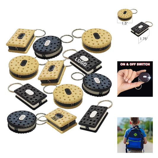 Sandwich Cookie Flashlight Keychains Led Key Chains image 0