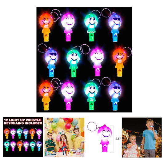 Light Up Keychains for Kids with Whistles image 0