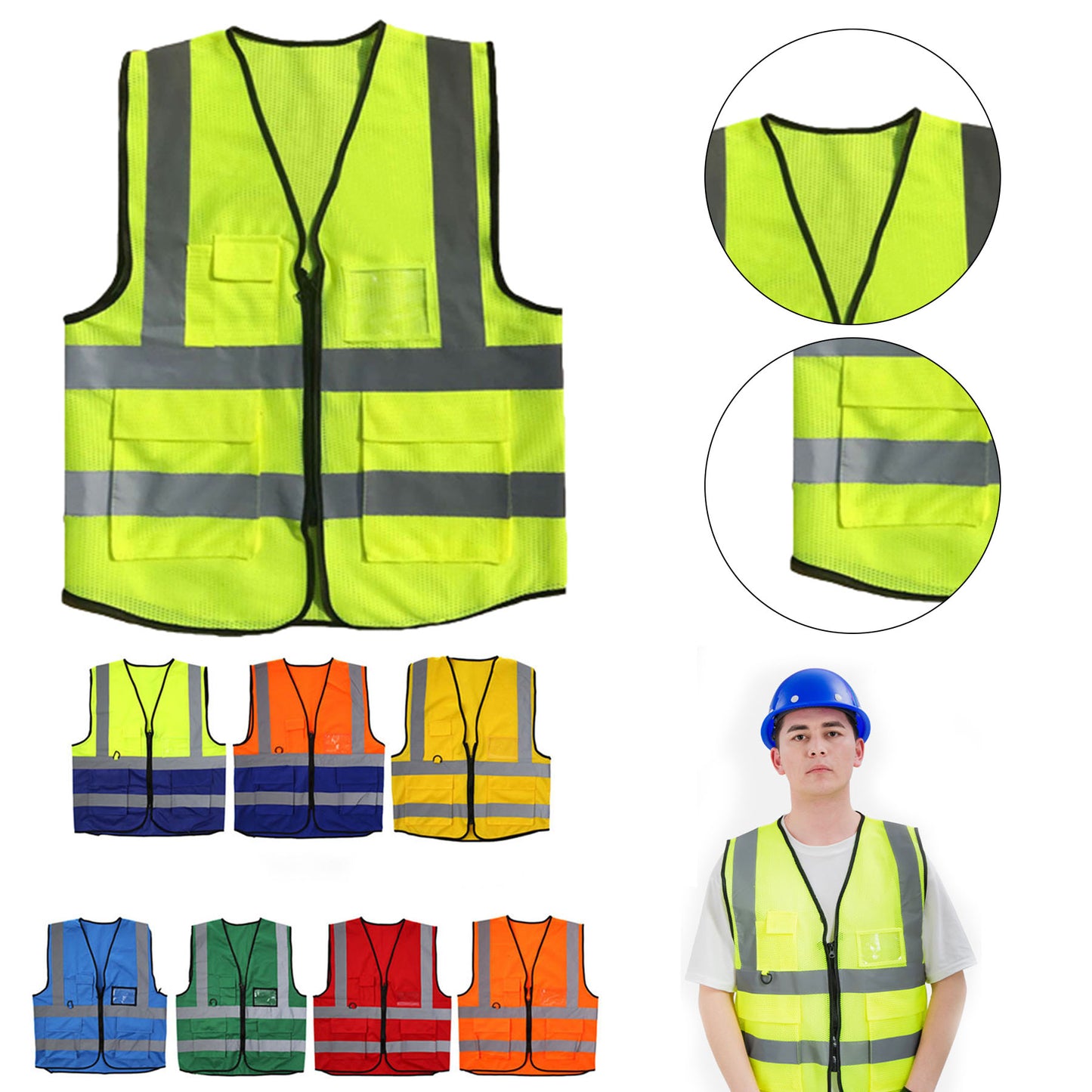 360° High-Vis Reflective Mesh Safety Vest image 0