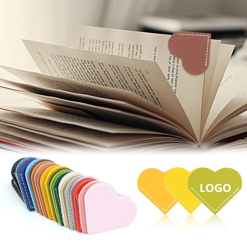 Heart Shaped Leather Bookmark image 0