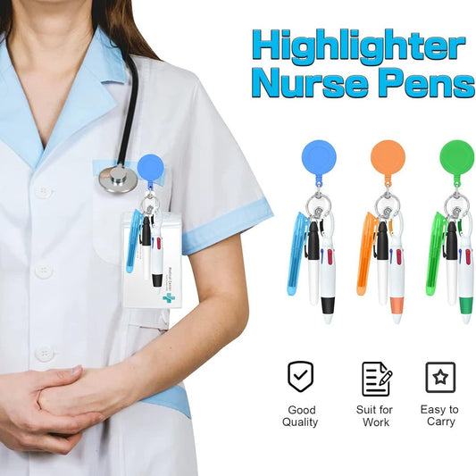 Mini Nurse Badge Highlighter Permanent Marker Ballpoint Pen image 1