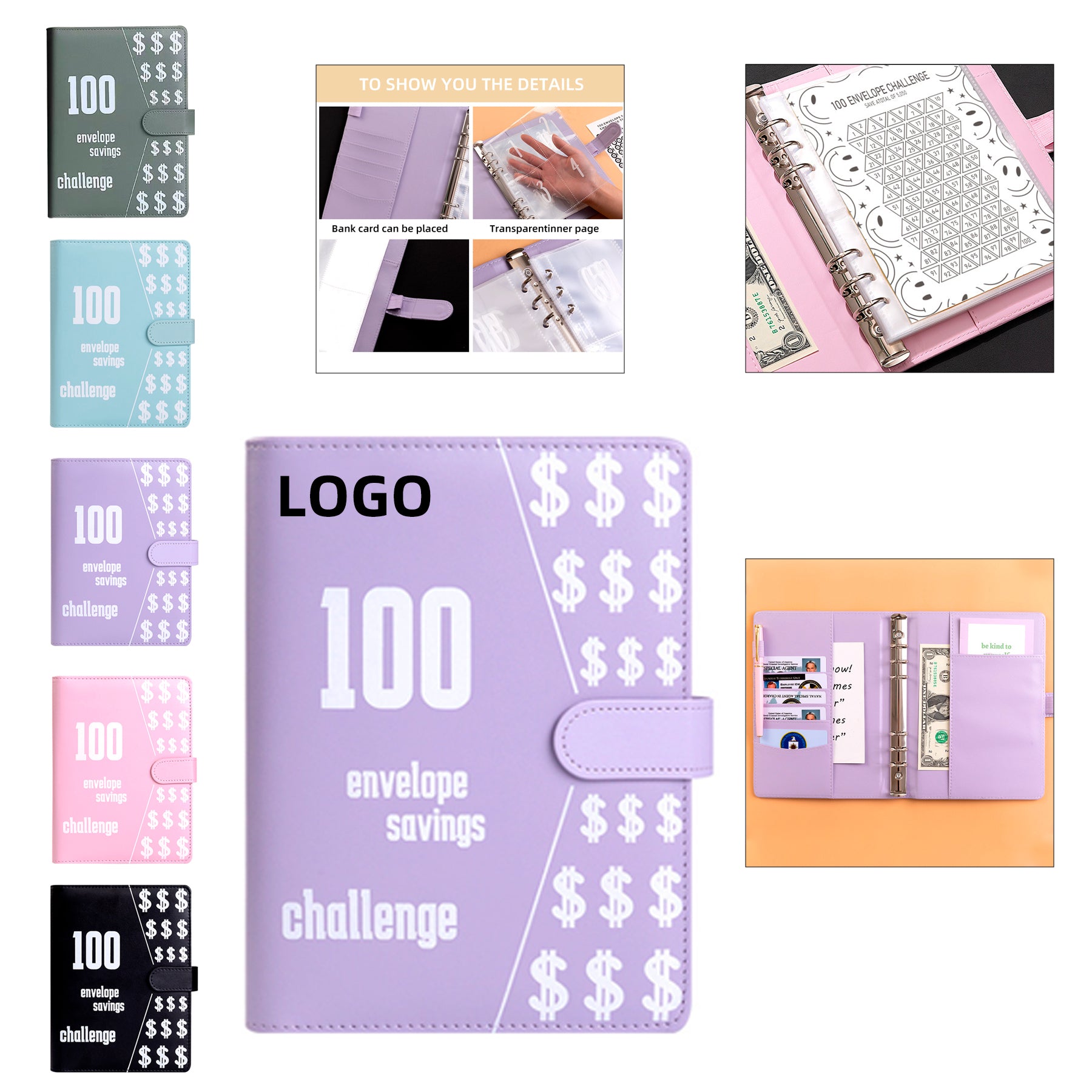100 Envelope Budget Planner for Couples' Savings and Cash Management image 0