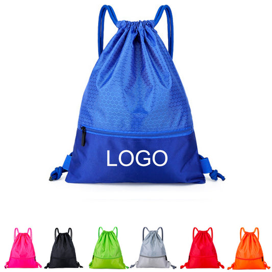 Zippered Drawstring Backpacks image 0