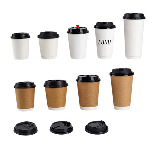 12OZ Double Walled Coffee Paper Cups With Lid image 0