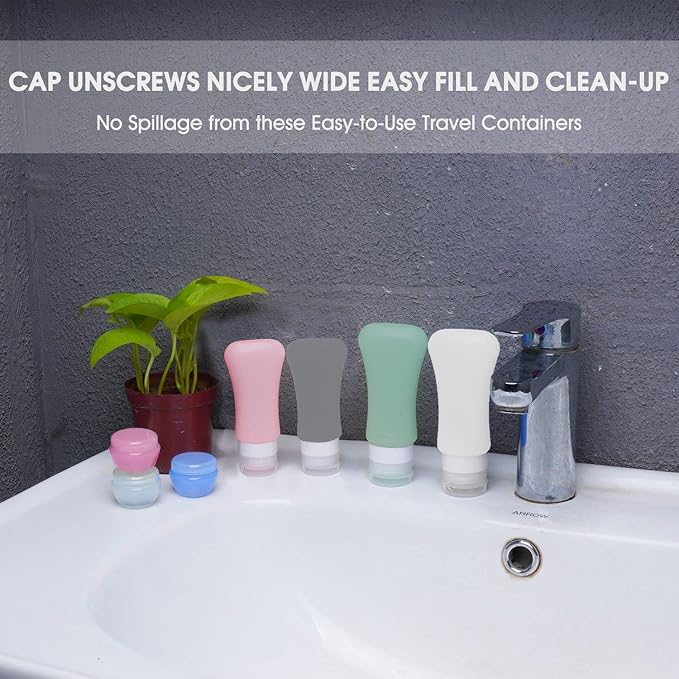 Capperza - 20-Pack Leak-Proof Travel Bottles – 3oz & 2oz Silicone Toiletry Set image 1