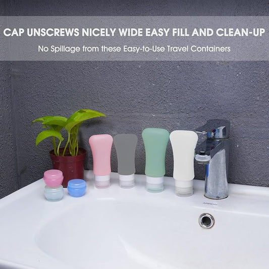 Capperza - 20-Pack Leak-Proof Travel Bottles – 3oz & 2oz Silicone Toiletry Set image 1