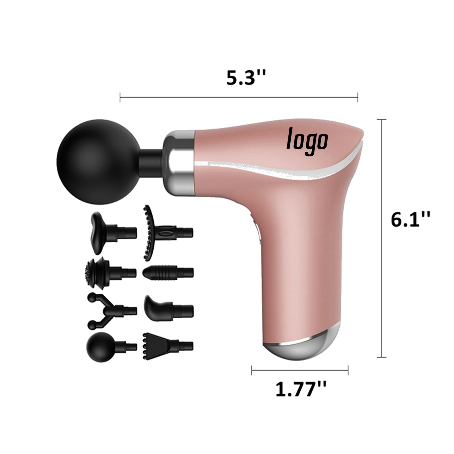 Professional Massage Gun with 8 Heads MOQ 10PCS image 3