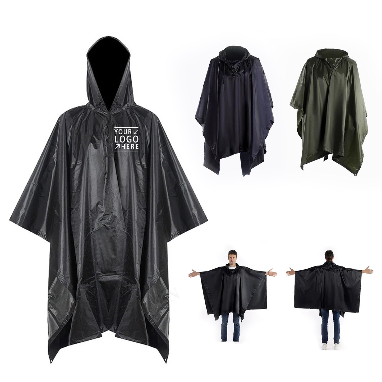 Reusable Thickened Rain Poncho/Cloak image 0