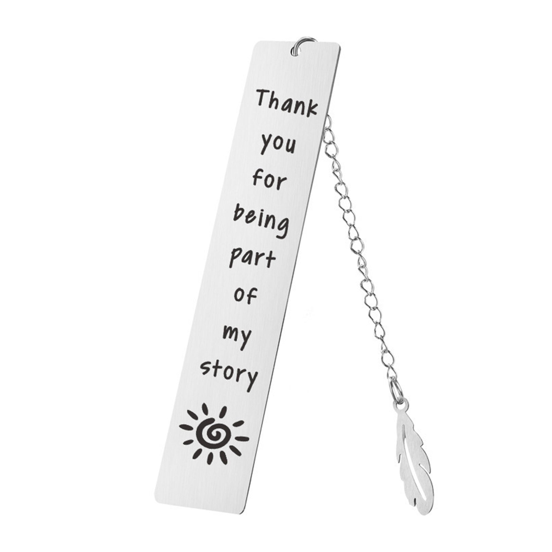 Retro Metal Bookmark With Leaf Pendant image 0