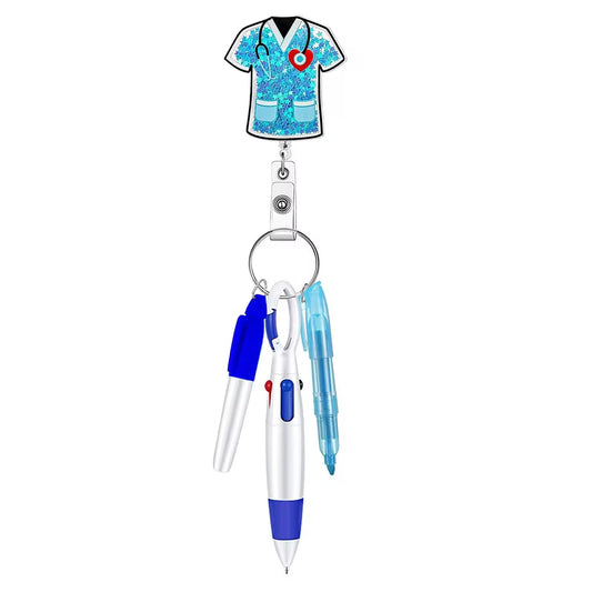 Acrylic Nurse Pen Set Medical Telescopic Scroll image 1