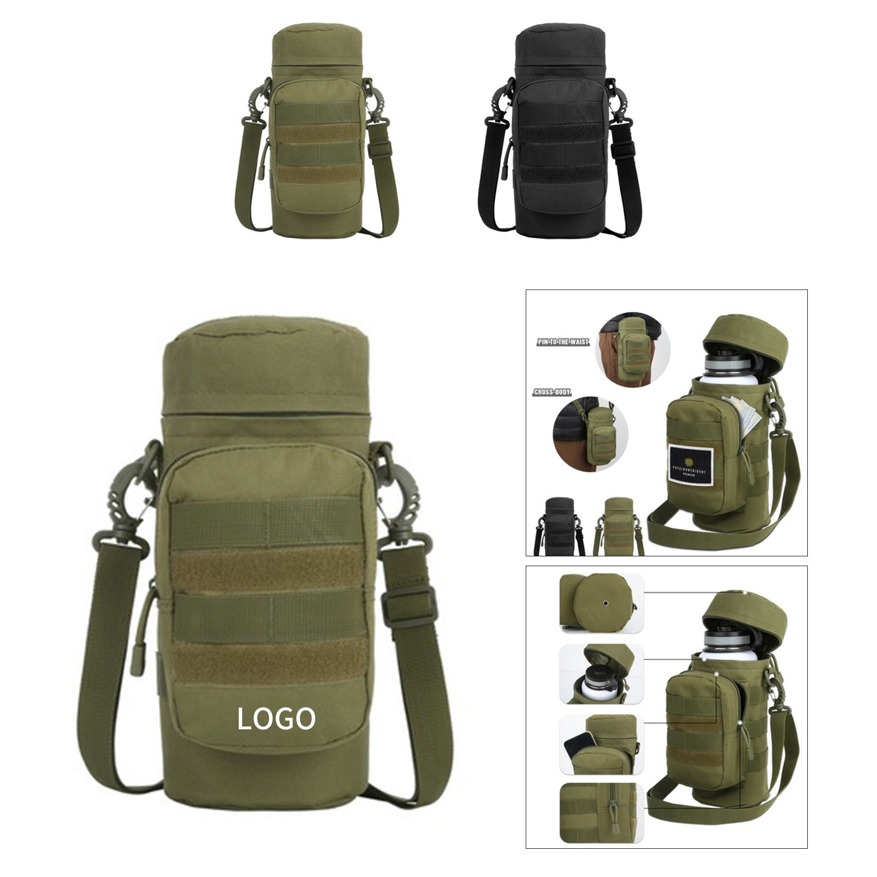 Adjustable 40oz Water Bottle Shoulder Carrier image 0