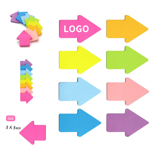 3 x 3 in 75 Sheets Arrow Shape Self-Sticky Note Pads image 1