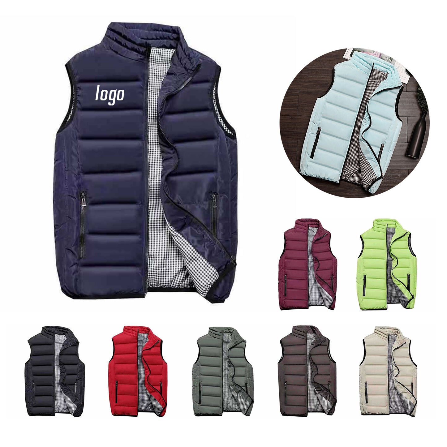Packable Insulated Puffer Down Vest image 0