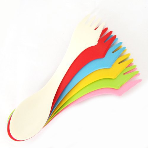 3-in-1 Plastic Spoon &amp; Fork image 1