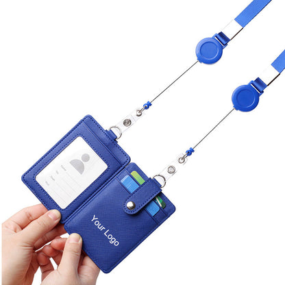 Leather Badge Holder with Lanyard image 0