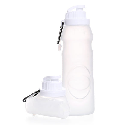 Foldable Silicone Water Bottle - Gray Black