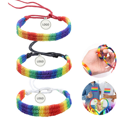 Rainbow Braided Bracelet image 0