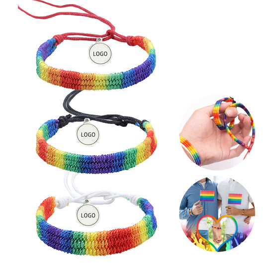 Rainbow Braided Bracelet image 0