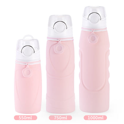 Foldable Silicone Water Bottle - Gray Black